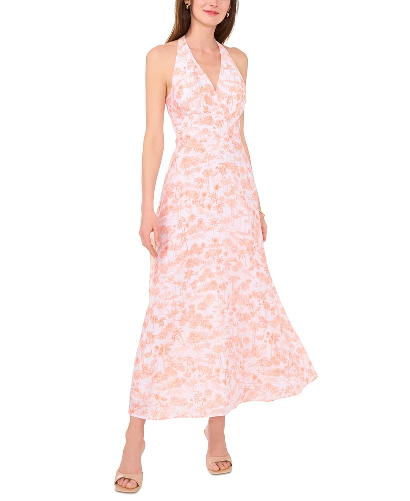 Maxivestido dama 1State Espalda en T palmeras